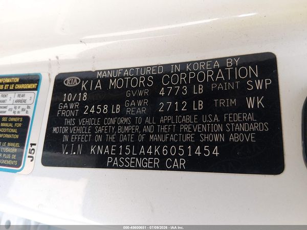2019 KIA STINGER Base