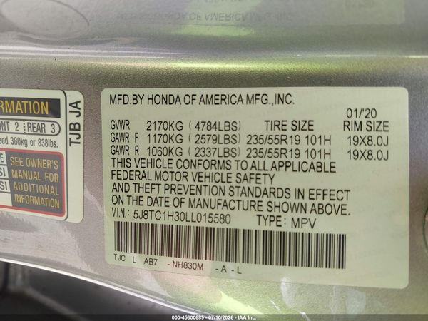 2020 ACURA RDX STANDARD