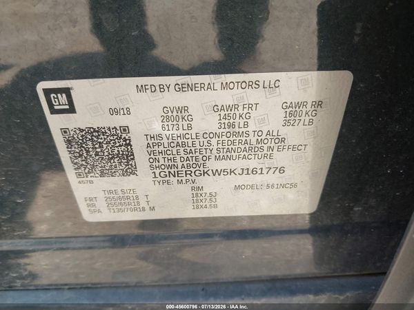 2019 CHEVROLET TRAVERSE 1LT — I9