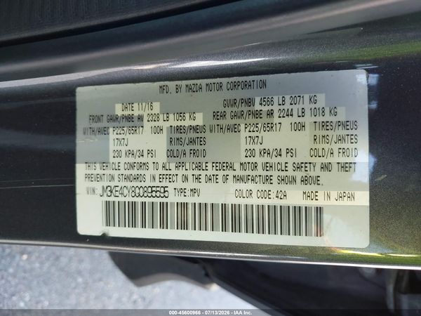 2016 MAZDA CX-5 TOURING