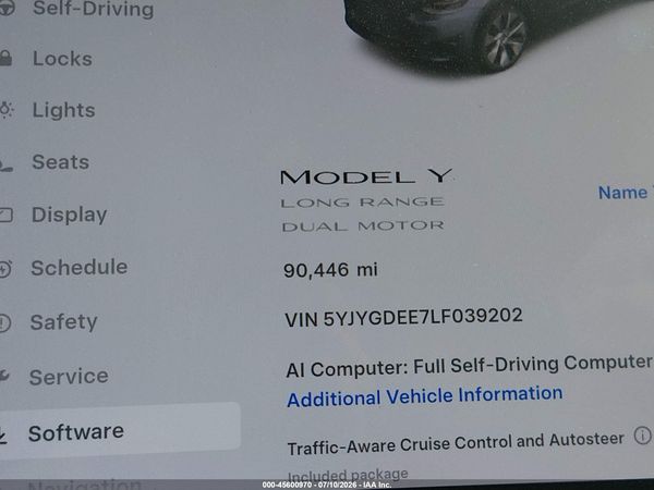 2020 TESLA MODEL Y