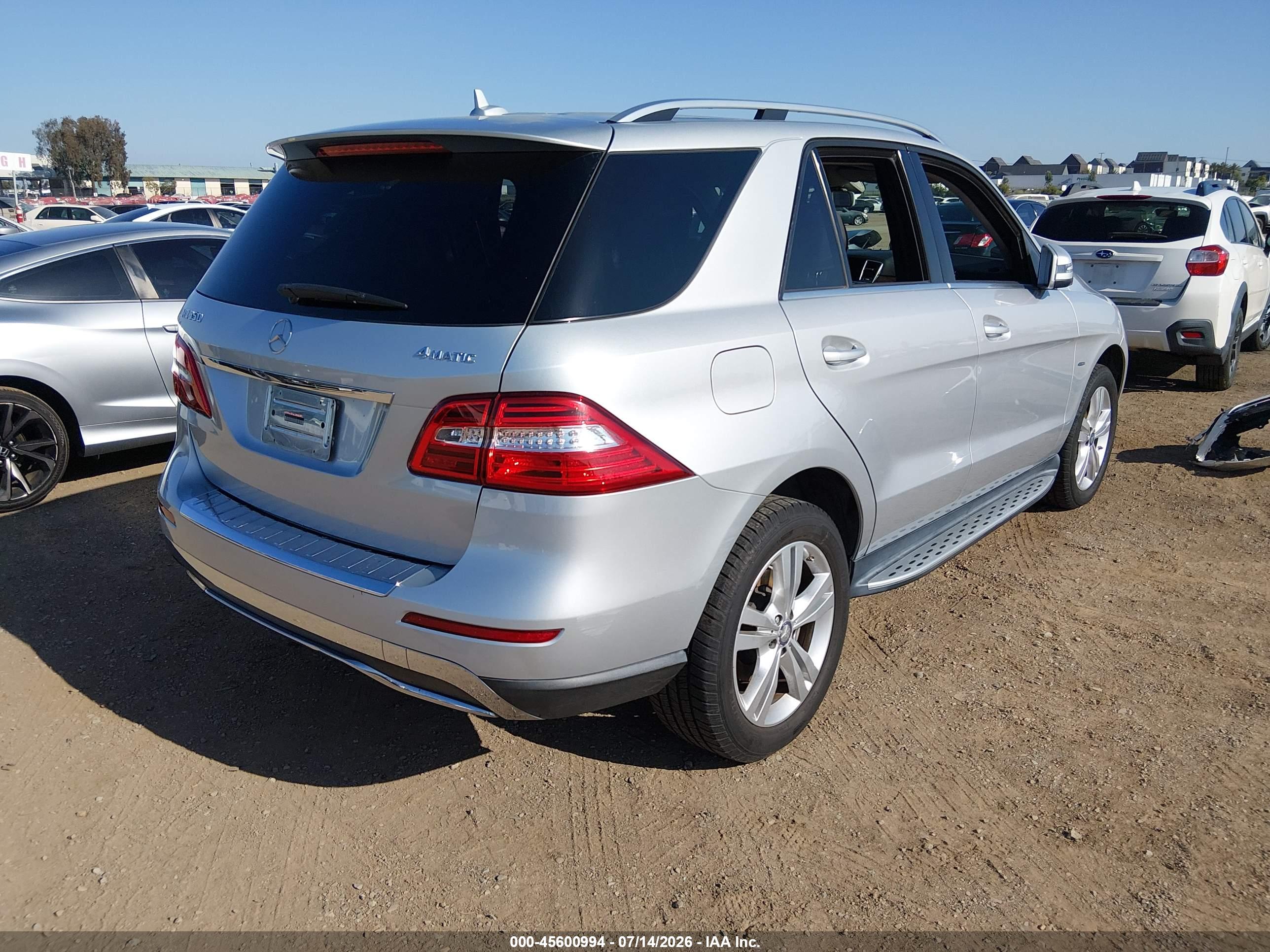 2012 MERCEDES-BENZ ML 350 4MATIC
