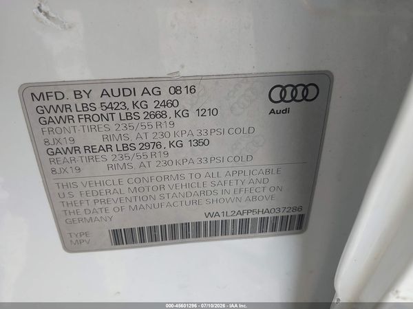 2017 AUDI Q5 2.0T PREMIUM