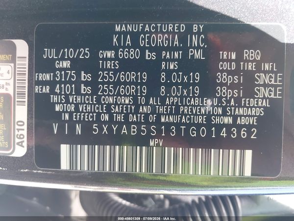 2026 KIA EV9 LIGHT LONG RANGE
