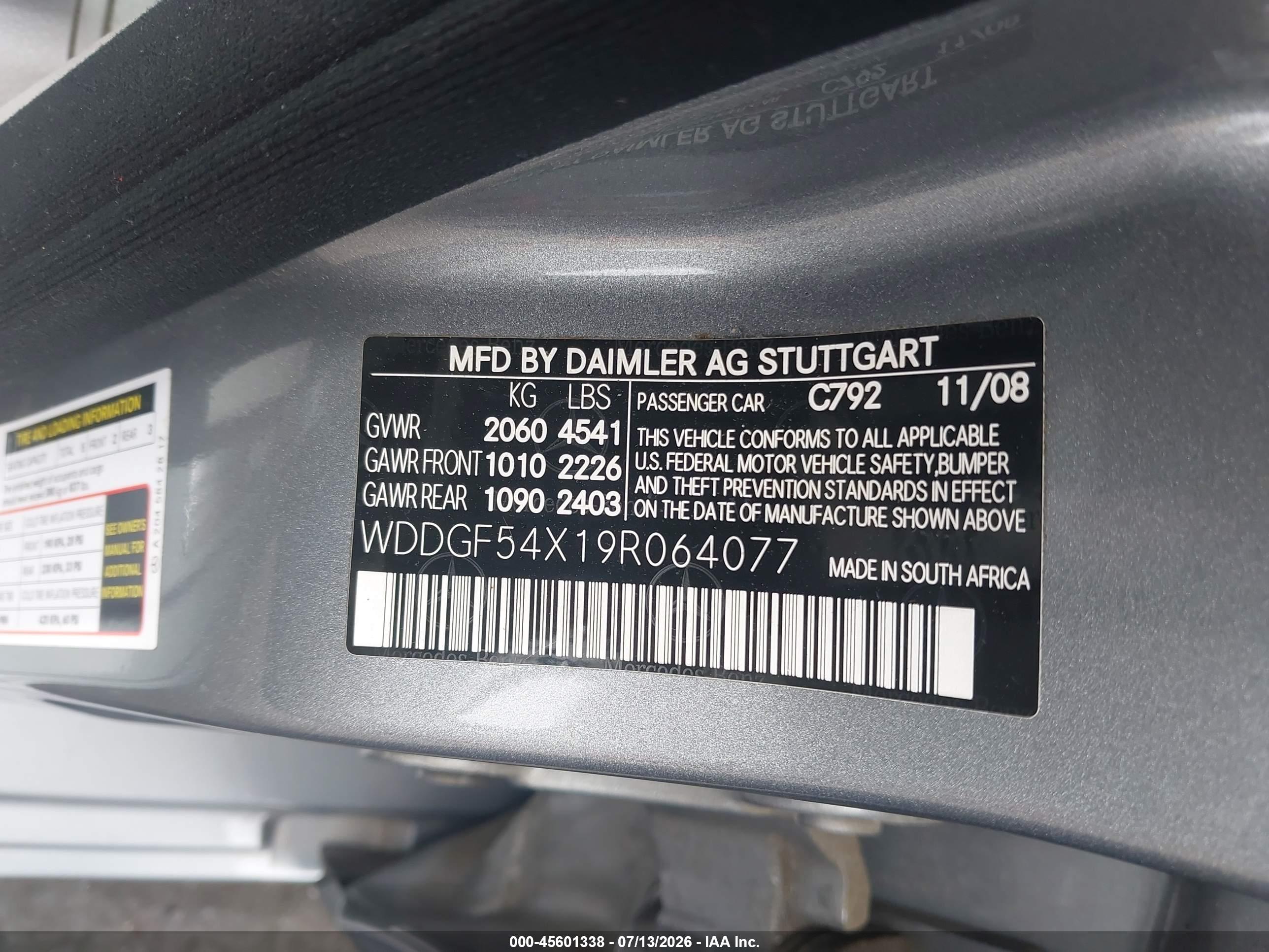 2009 MERCEDES-BENZ C 300 C300