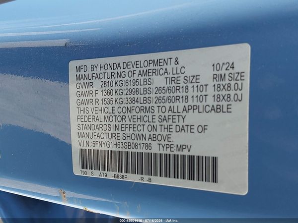2025 HONDA PILOT TRAILSPORT