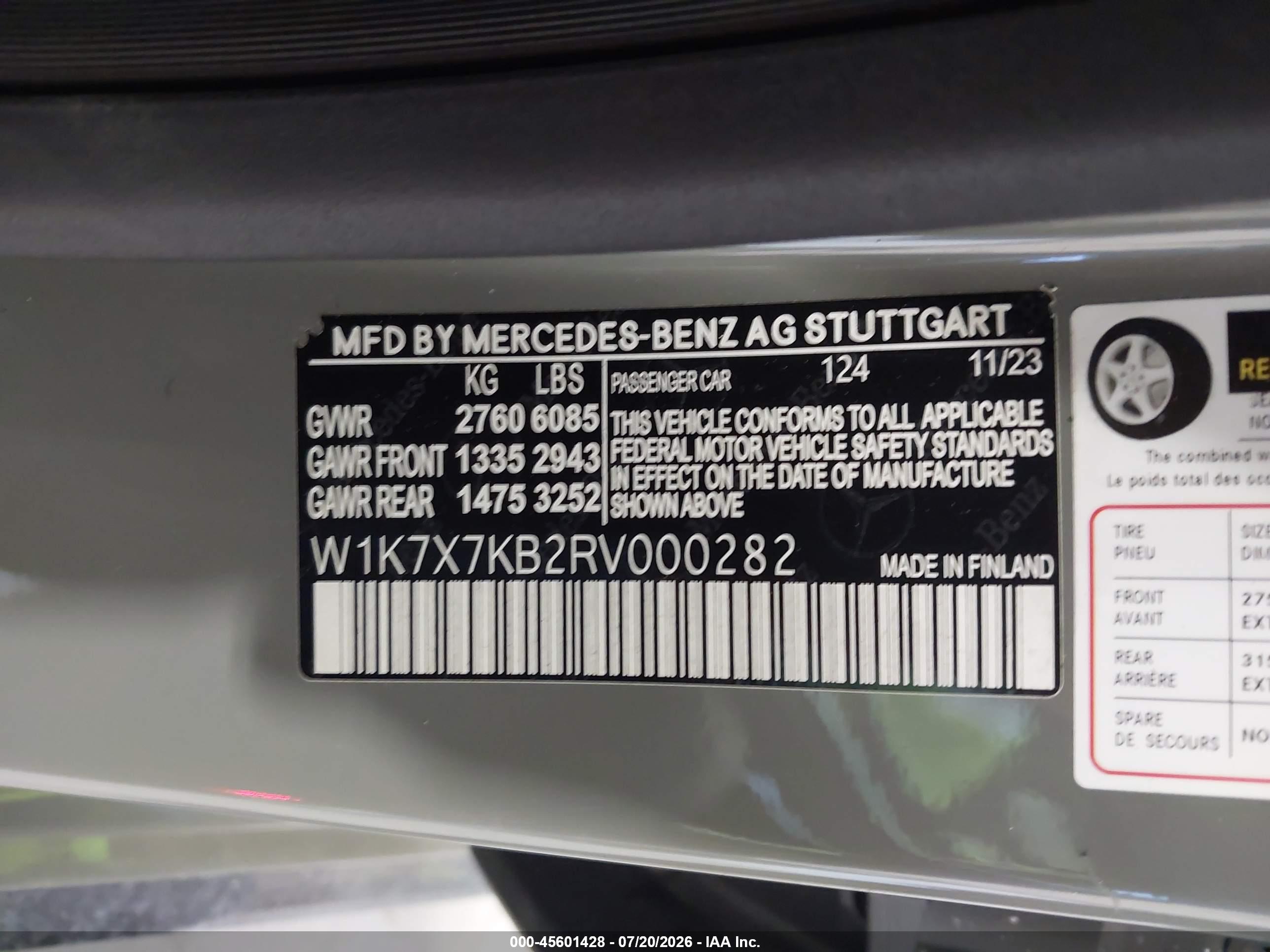 2024 MERCEDES-BENZ AMG GT 63 4-DOOR COUPE S E PERFORMANCE