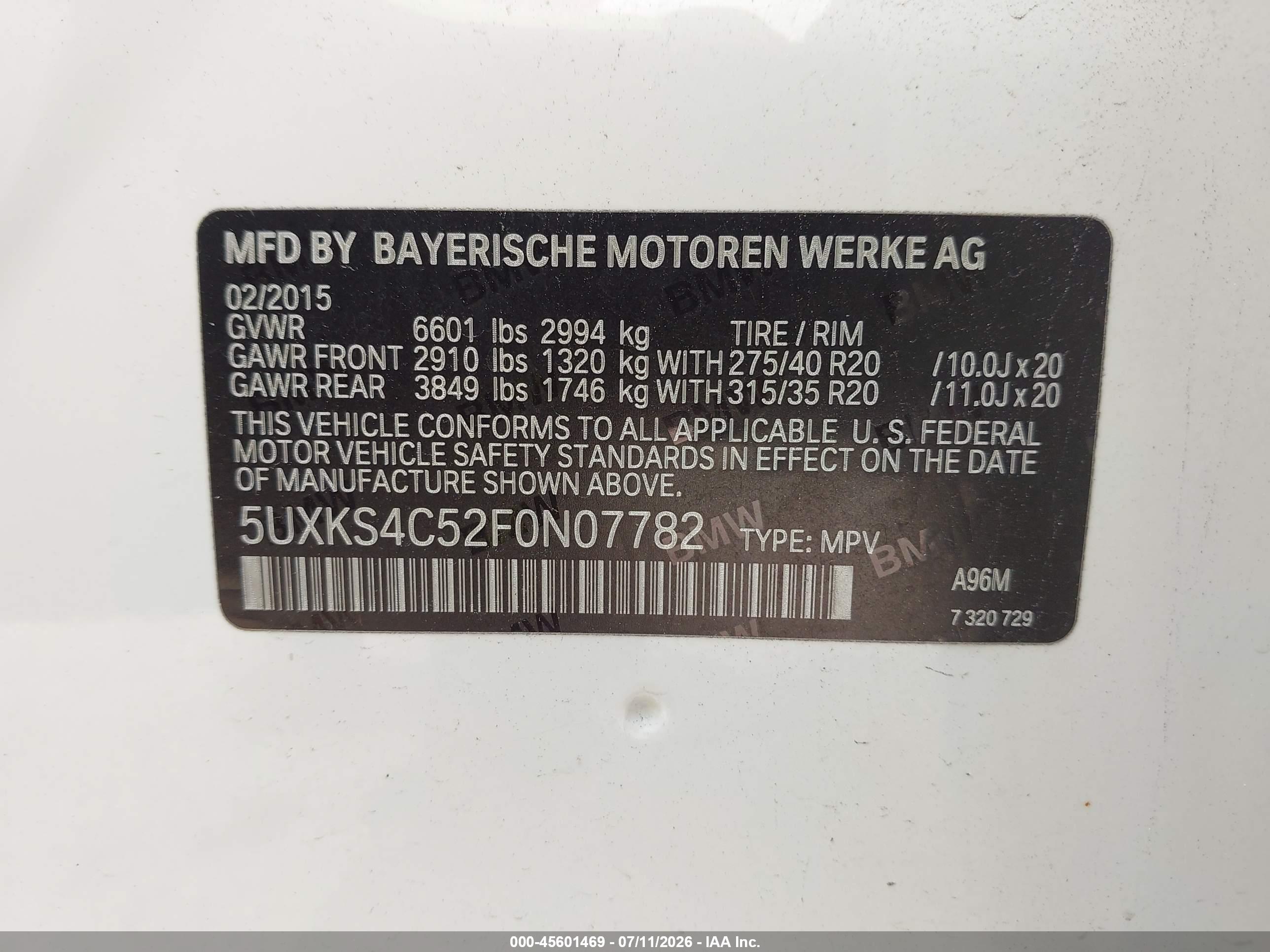 2015 BMW X5 XDRIVE35D
