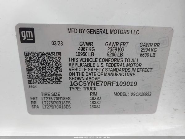 2024 CHEVROLET SILVERADO 2500HD 4WD  LONG BED LT — I9