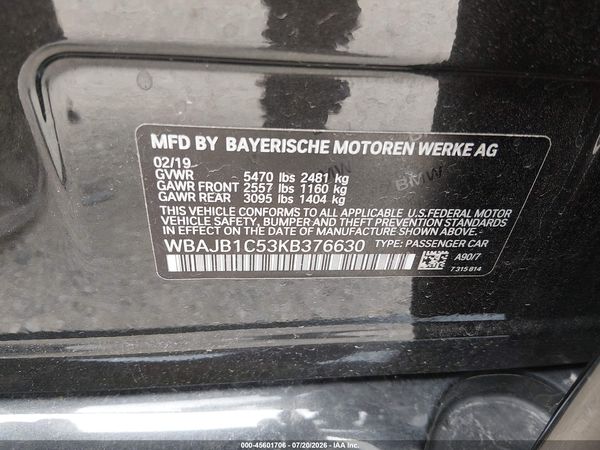 2019 BMW 530E XDRIVE IPERFORMANCE