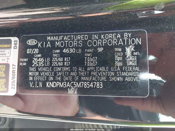 2021 KIA SPORTAGE LX