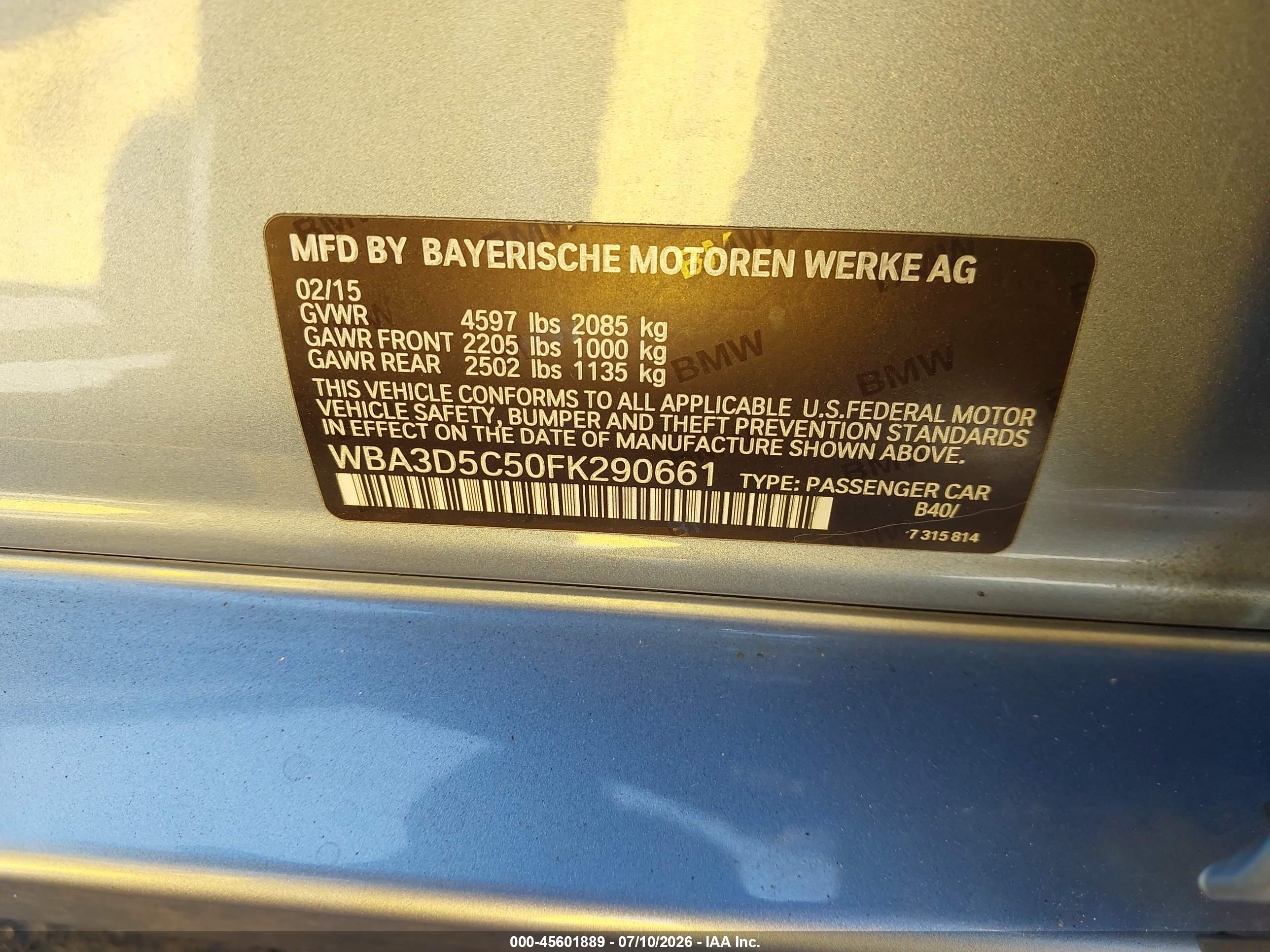 2015 BMW 328D XDRIVE