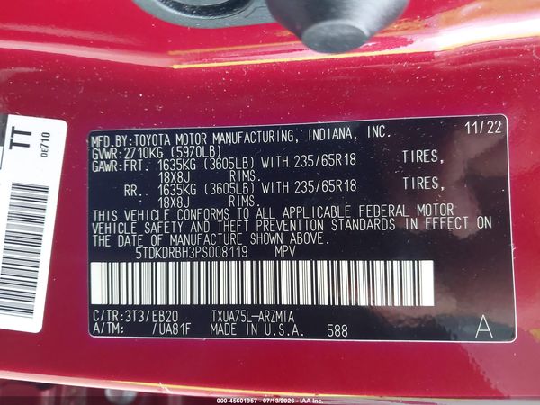 2023 TOYOTA HIGHLANDER XLE