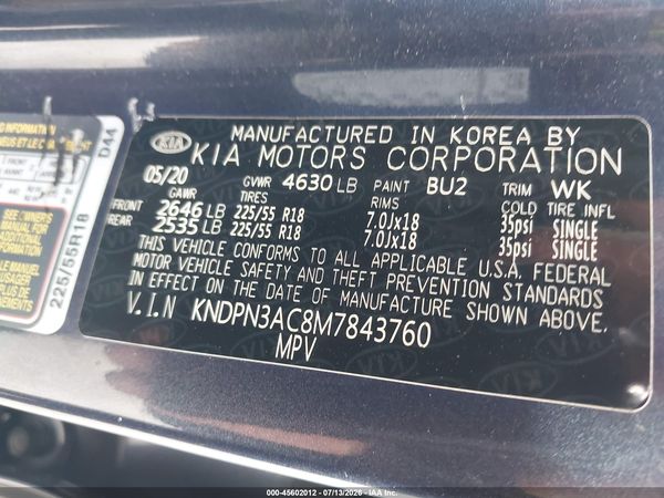 2021 KIA SPORTAGE EX