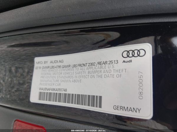 2019 AUDI A4 45 PREMIUM