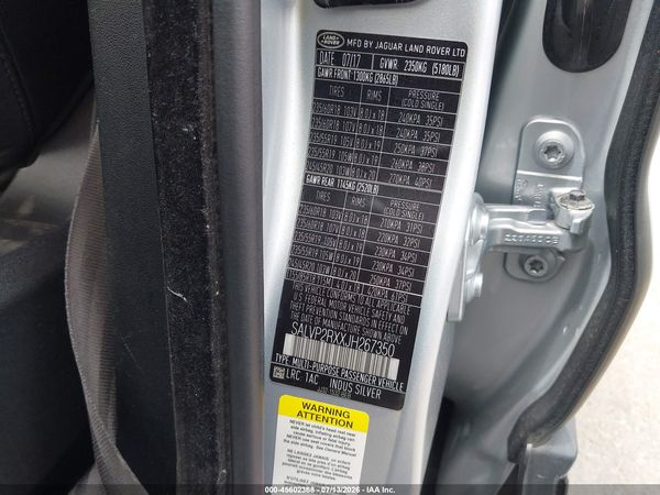 2018 LAND ROVER RANGE ROVER EVOQUE SE/SE PREMIUM