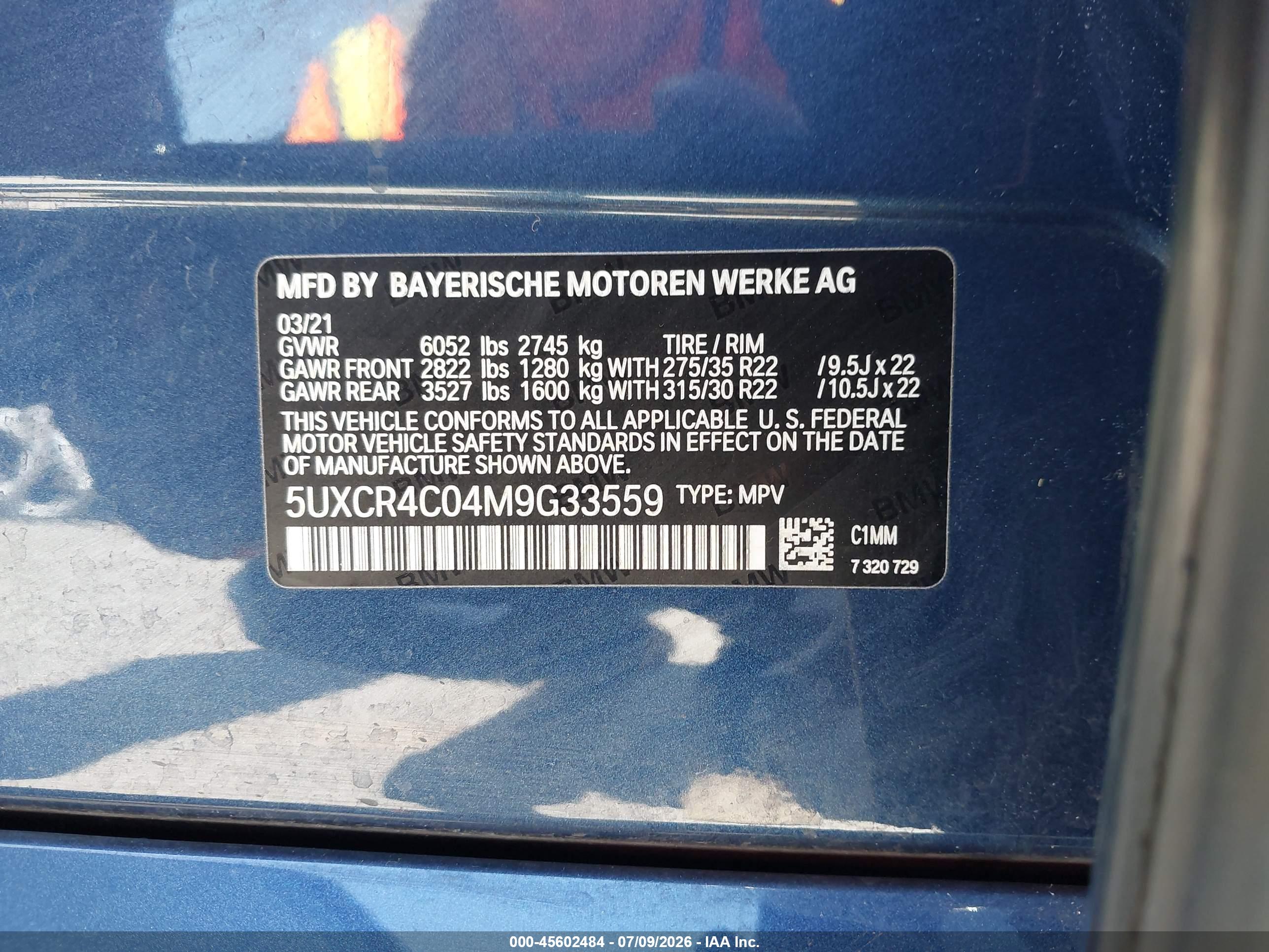 2021 BMW X5 SDRIVE40I