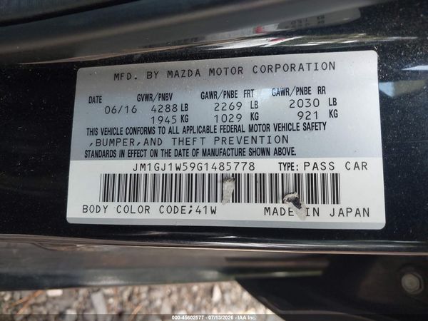 2016 MAZDA MAZDA6 I GRAND TOURING