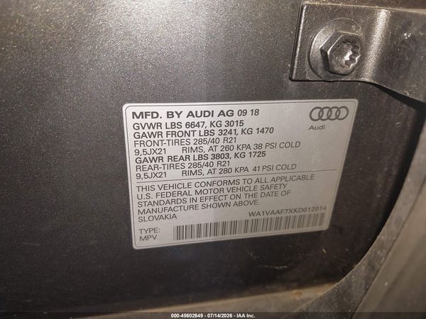 2019 AUDI Q7 55 PREMIUM