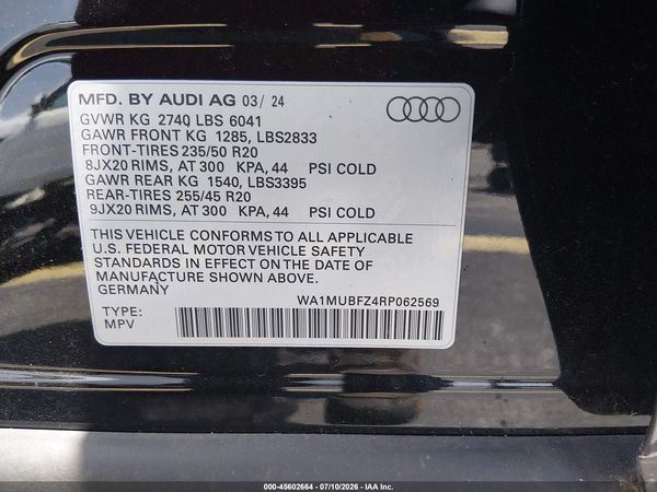 2024 AUDI Q4 E-TRON PRESTIGE 55 QUATTRO