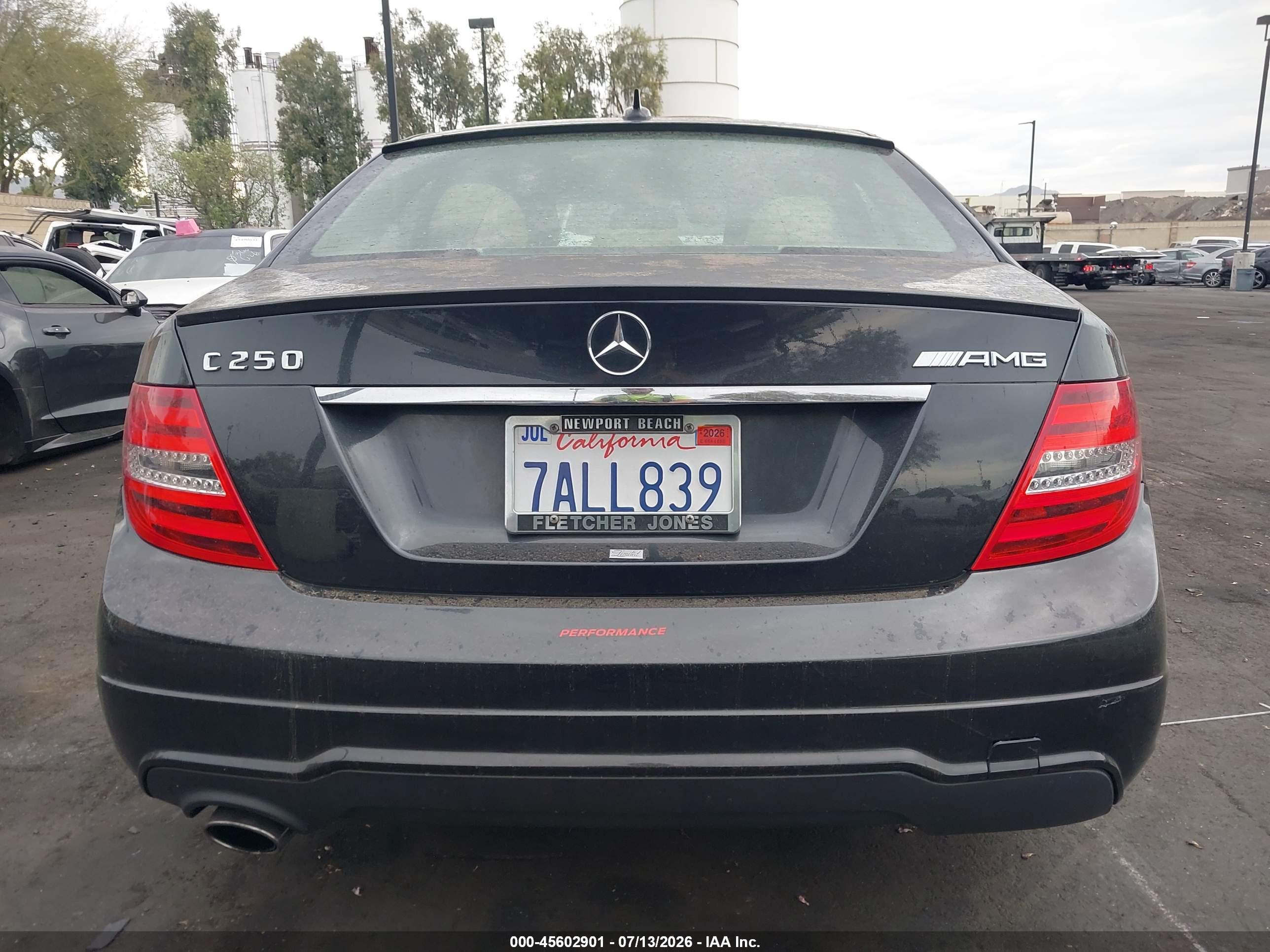 2012 MERCEDES-BENZ C 250 SPORT