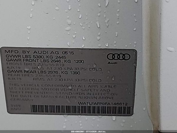 2015 AUDI Q5 2.0T PREMIUM