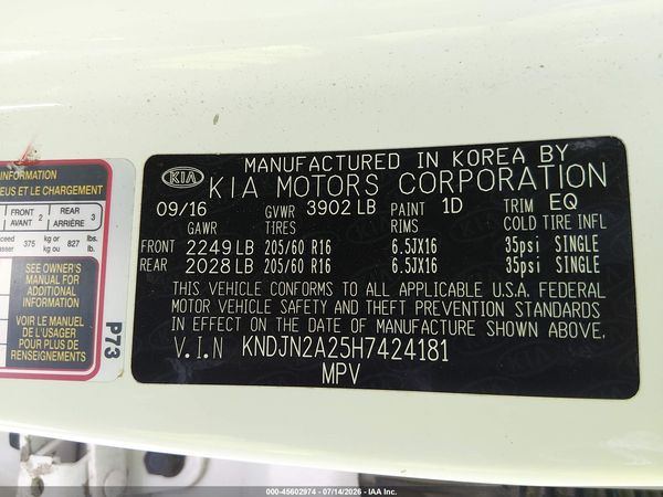 2017 KIA SOUL Base