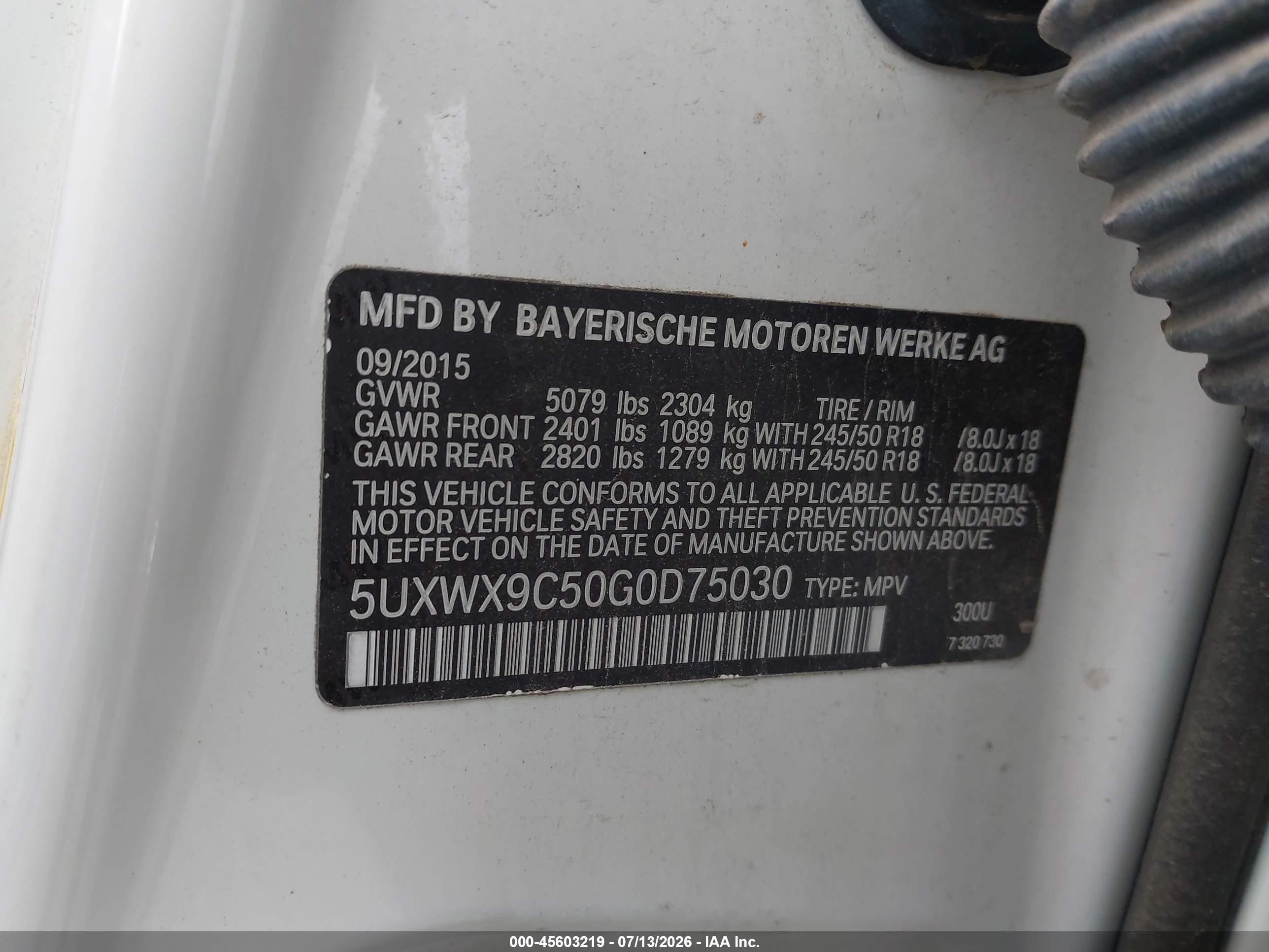 2016 BMW X3 XDRIVE28I