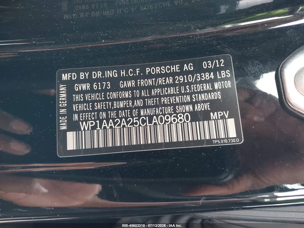 2012 PORSCHE CAYENNE