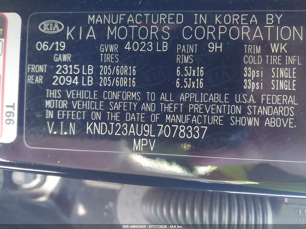 2020 KIA SOUL LX