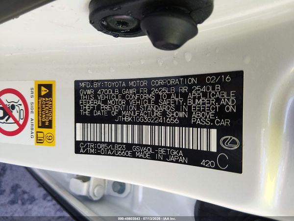 2016 LEXUS ES 350