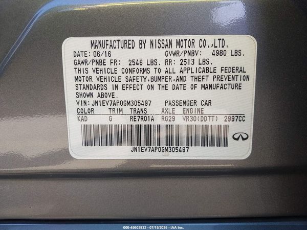 2016 INFINITI Q50 3.0T PREMIUM