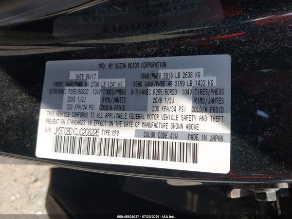 2018 MAZDA CX-9 GRAND TOURING