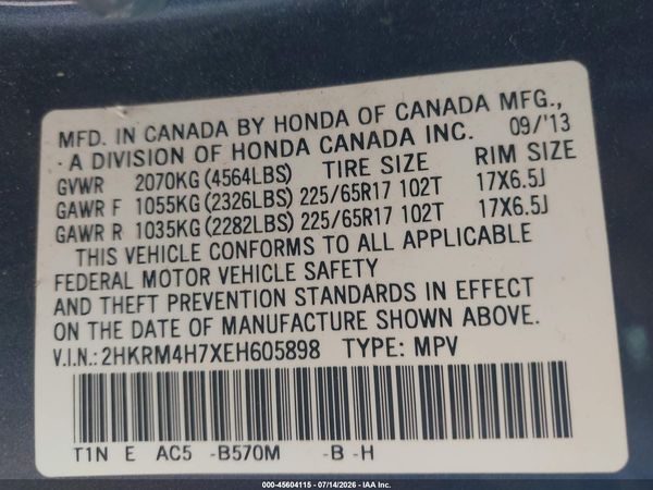 2014 HONDA CR-V EX-L