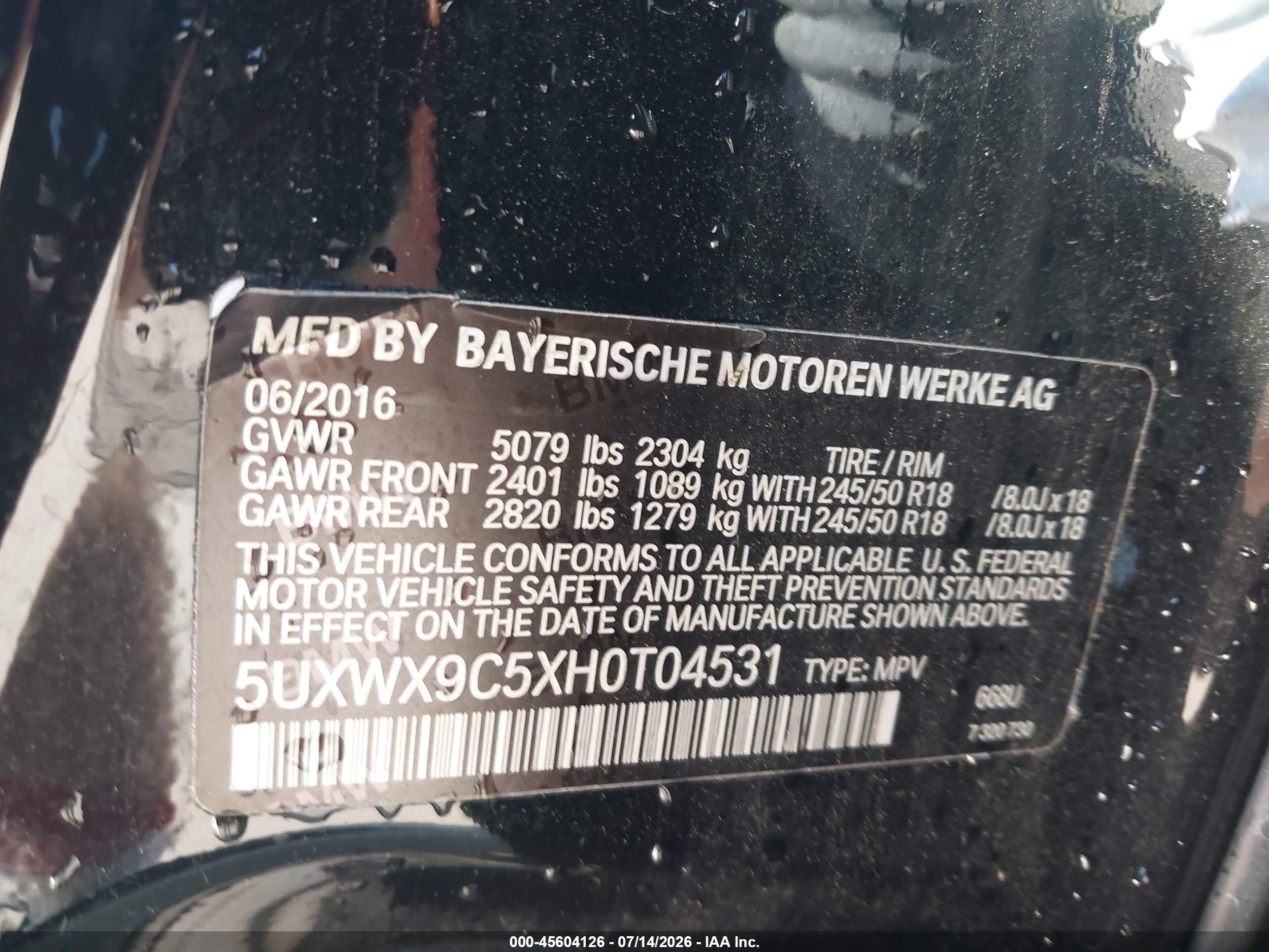 2017 BMW X3 XDRIVE28I