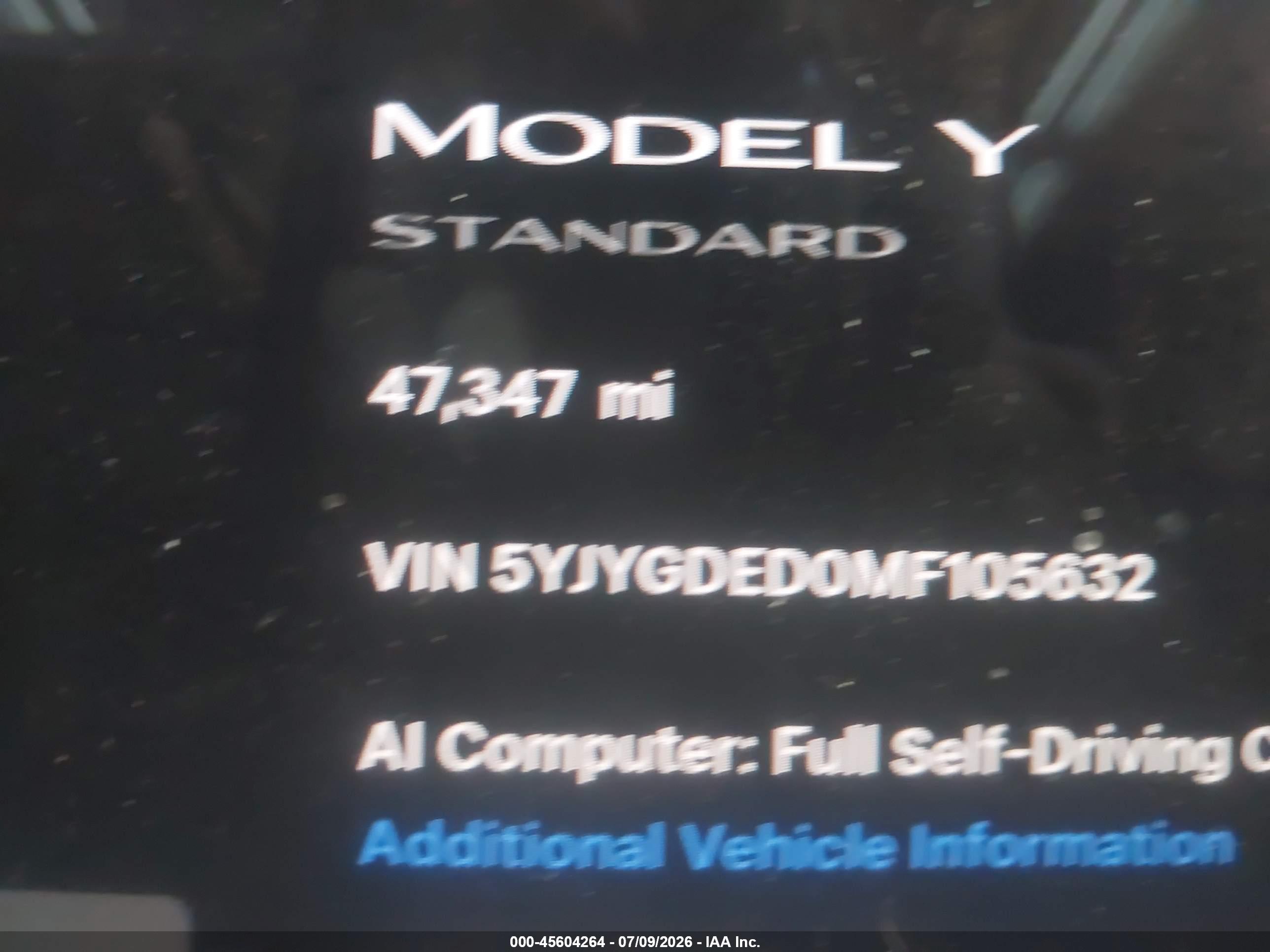 2021 TESLA MODEL Y
