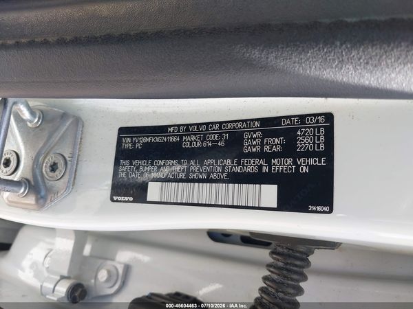 2016 VOLVO S60 T5 DRIVE-E PREMIER