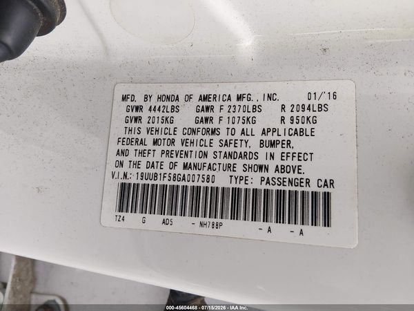 2016 ACURA TLX TECH