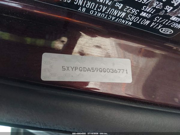 2016 KIA SORENTO 3.3L LX