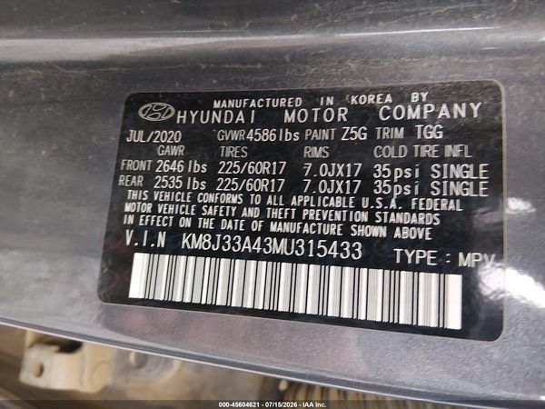 2021 HYUNDAI TUCSON VALUE