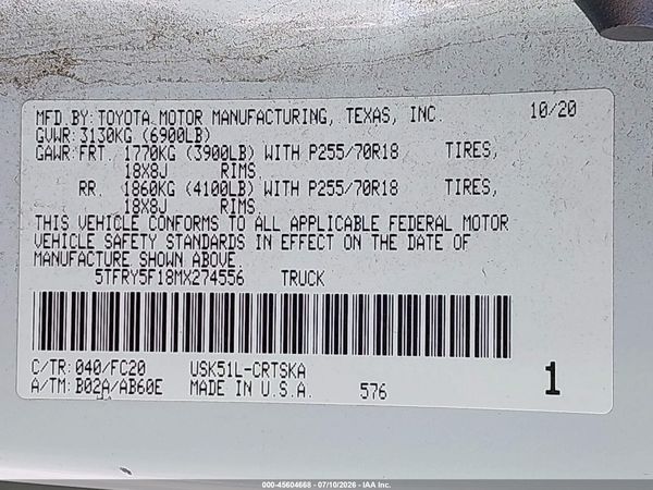 2021 TOYOTA TUNDRA SR5