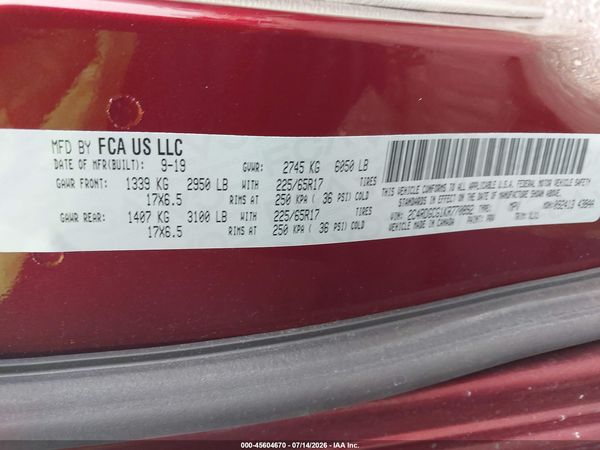 2019 DODGE GRAND CARAVAN SXT — I9