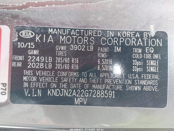 2016 KIA SOUL Plus