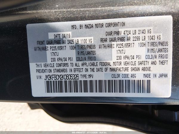 2019 MAZDA CX-5 TOURING