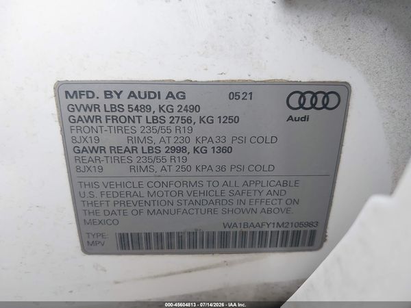 2021 AUDI Q5