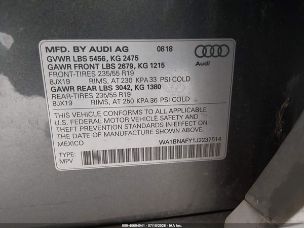 2018 AUDI Q5