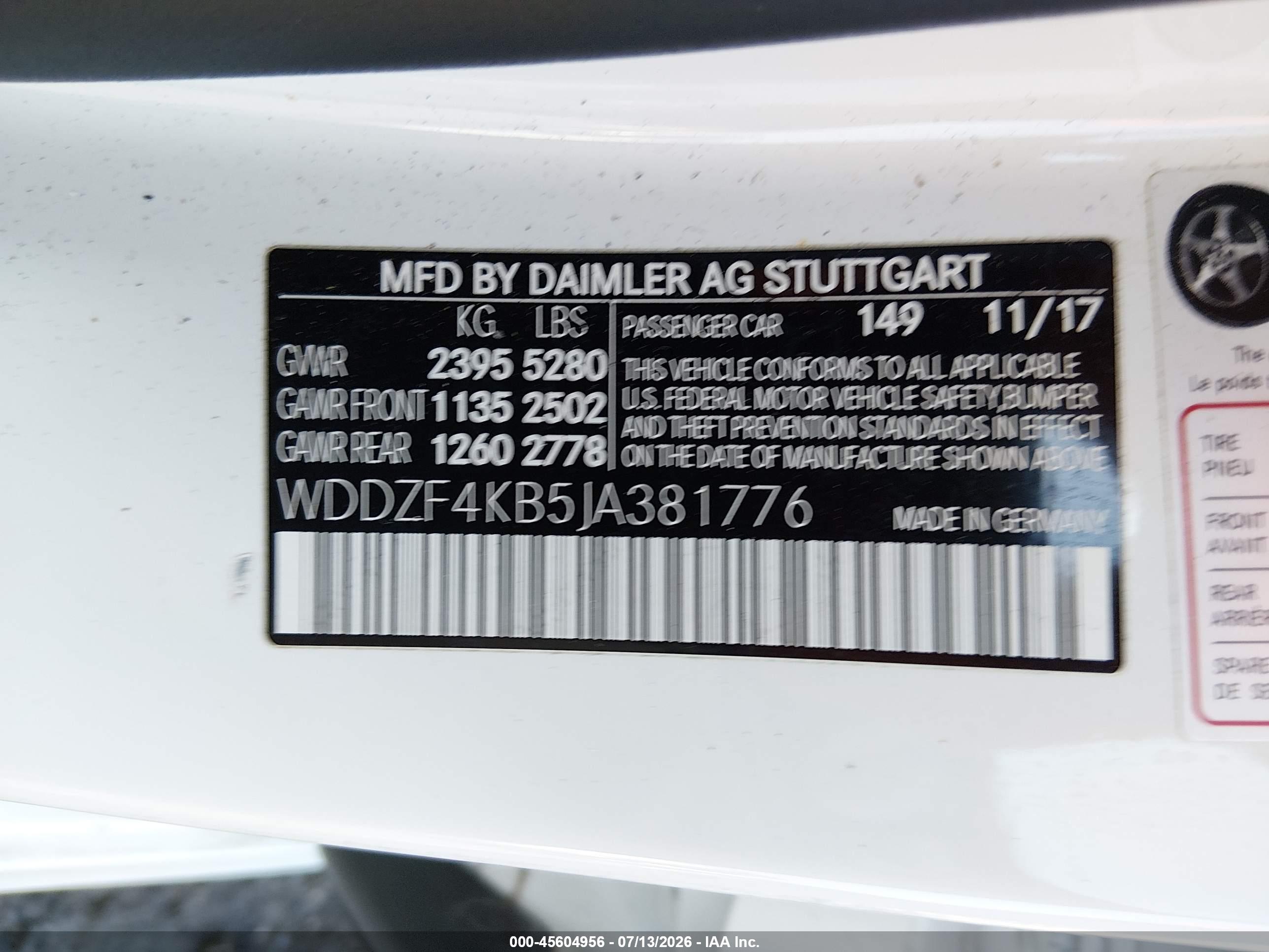 2018 MERCEDES-BENZ E 300 E300-4M