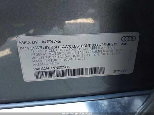 2015 AUDI A8 L 4.0T