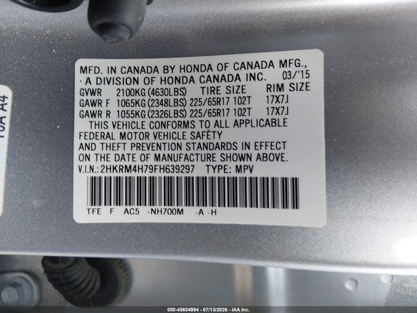 2015 HONDA CR-V EX-L