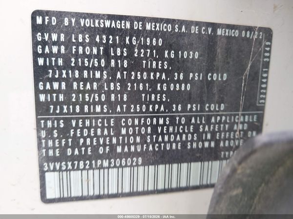 2023 VOLKSWAGEN TAOS 1.5T SE — I9